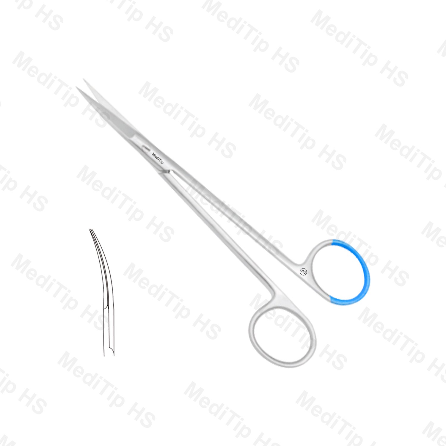 Non sterile Single Use Iris & Ligature Scissors Curved