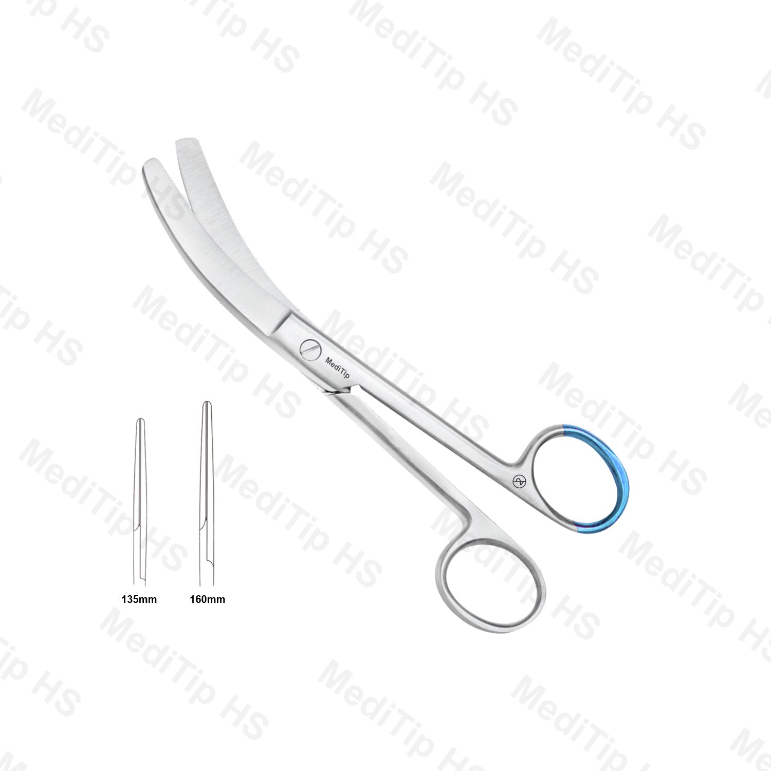 Non sterile Single Use Umbilical Cord Scissors(Busch) Scissors Sidewards Curved