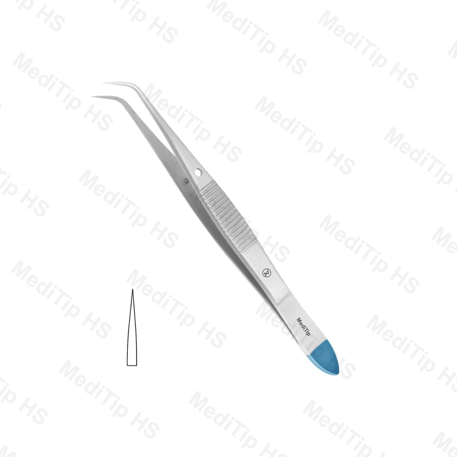 Non-Sterile Single-Use Angled Microscopy Forceps Very Fine Straight