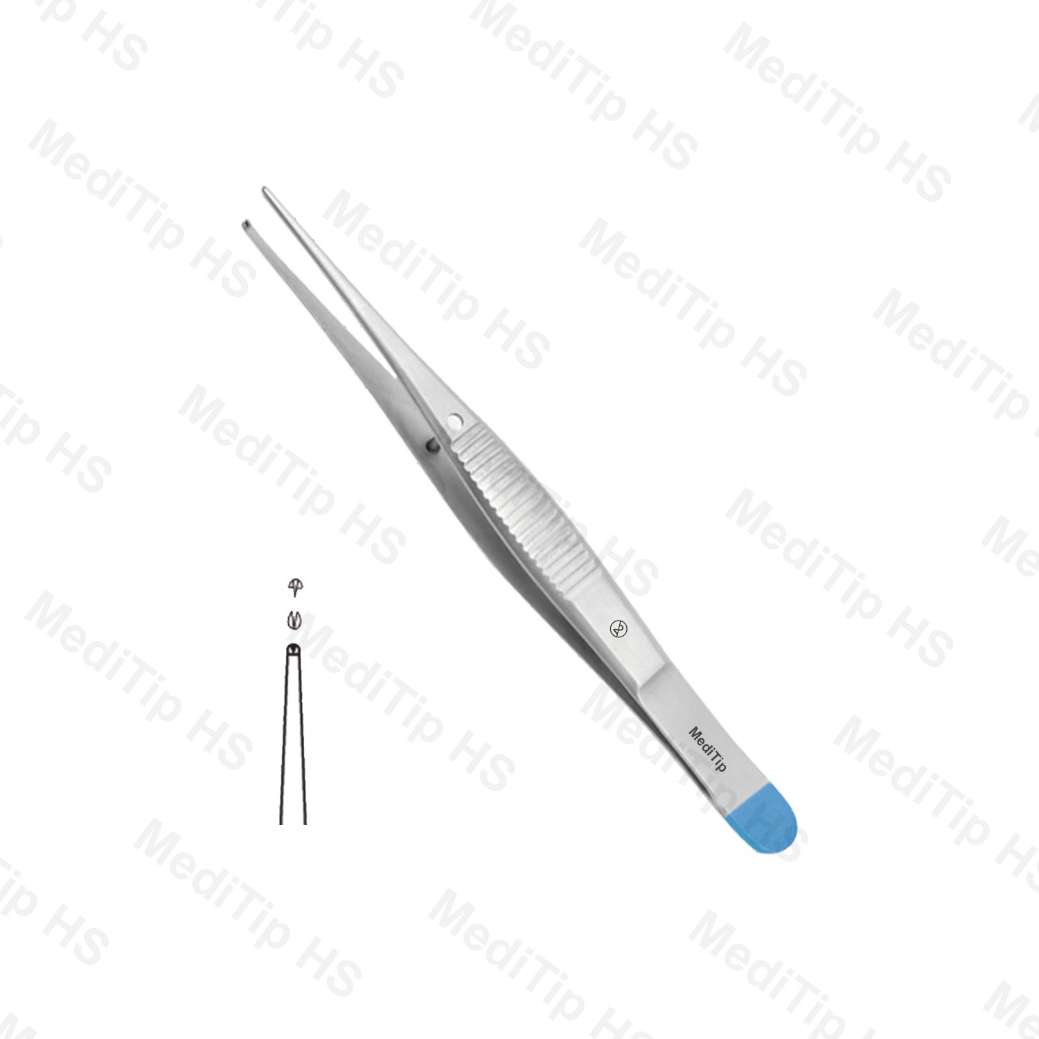 Non-Sterile Single-Use Semken Delicata Tissue Forceps 1x2 Teeth