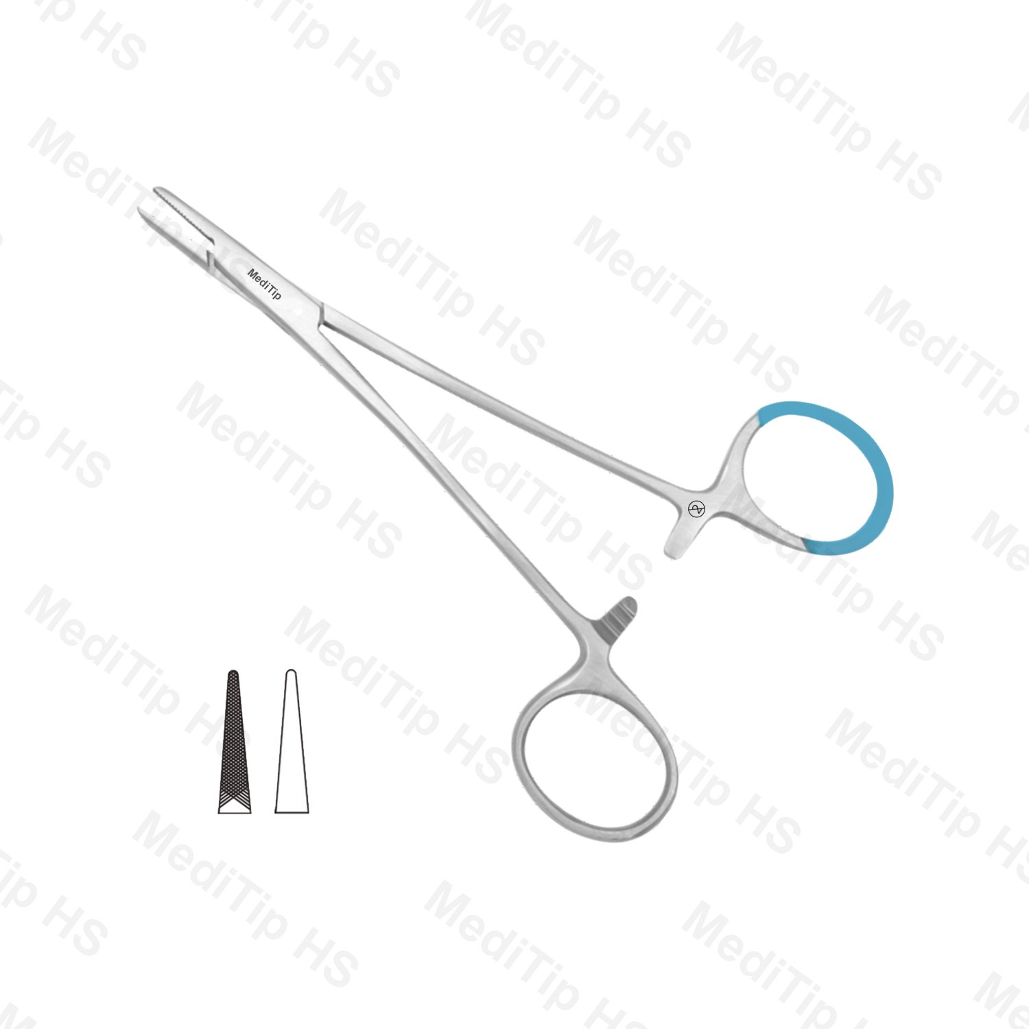 Single Use Halsey Needle Holder 130mm Smooth Jaws