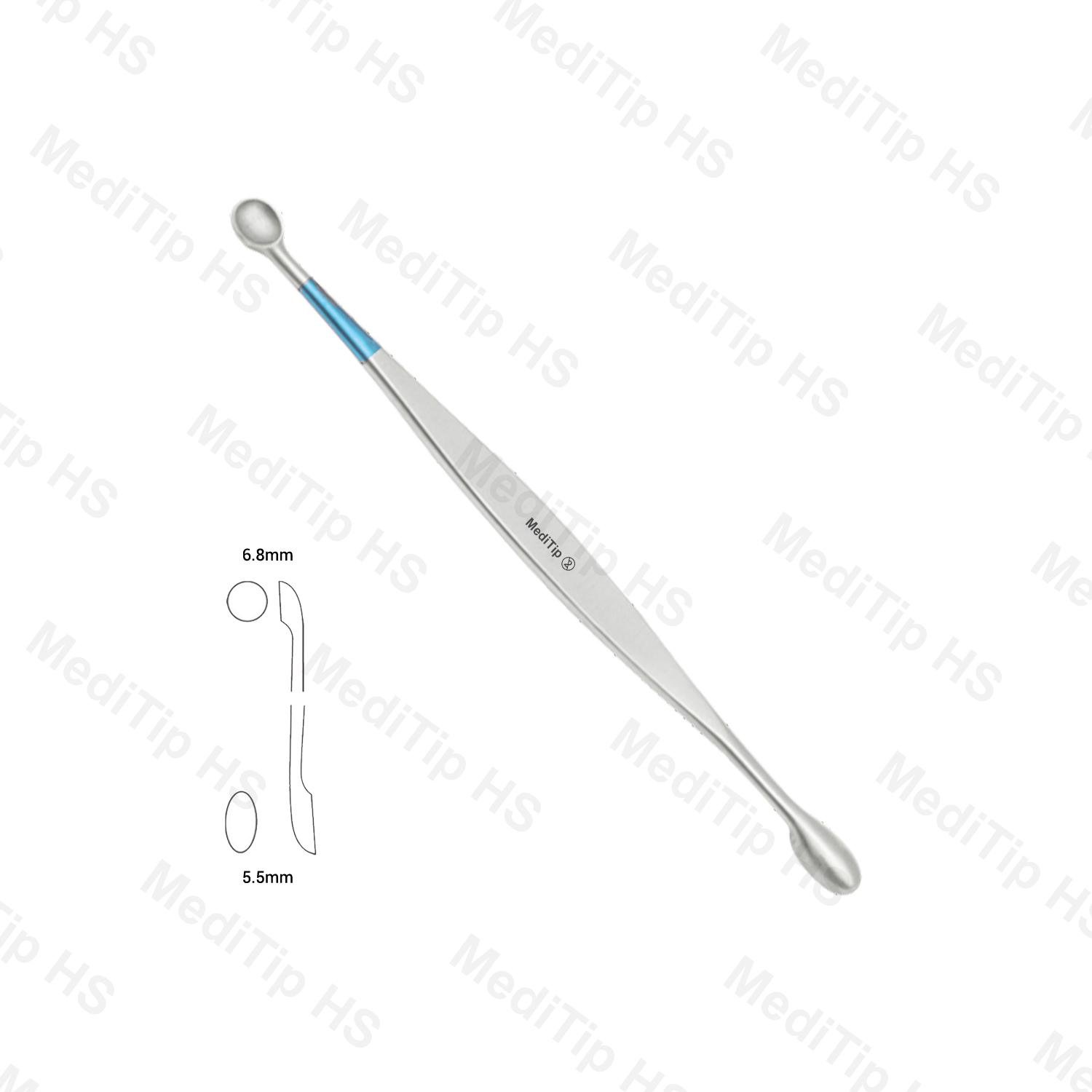 Single Use Bone Curette Double Ended 130mm 6.8mm / 5.5mm