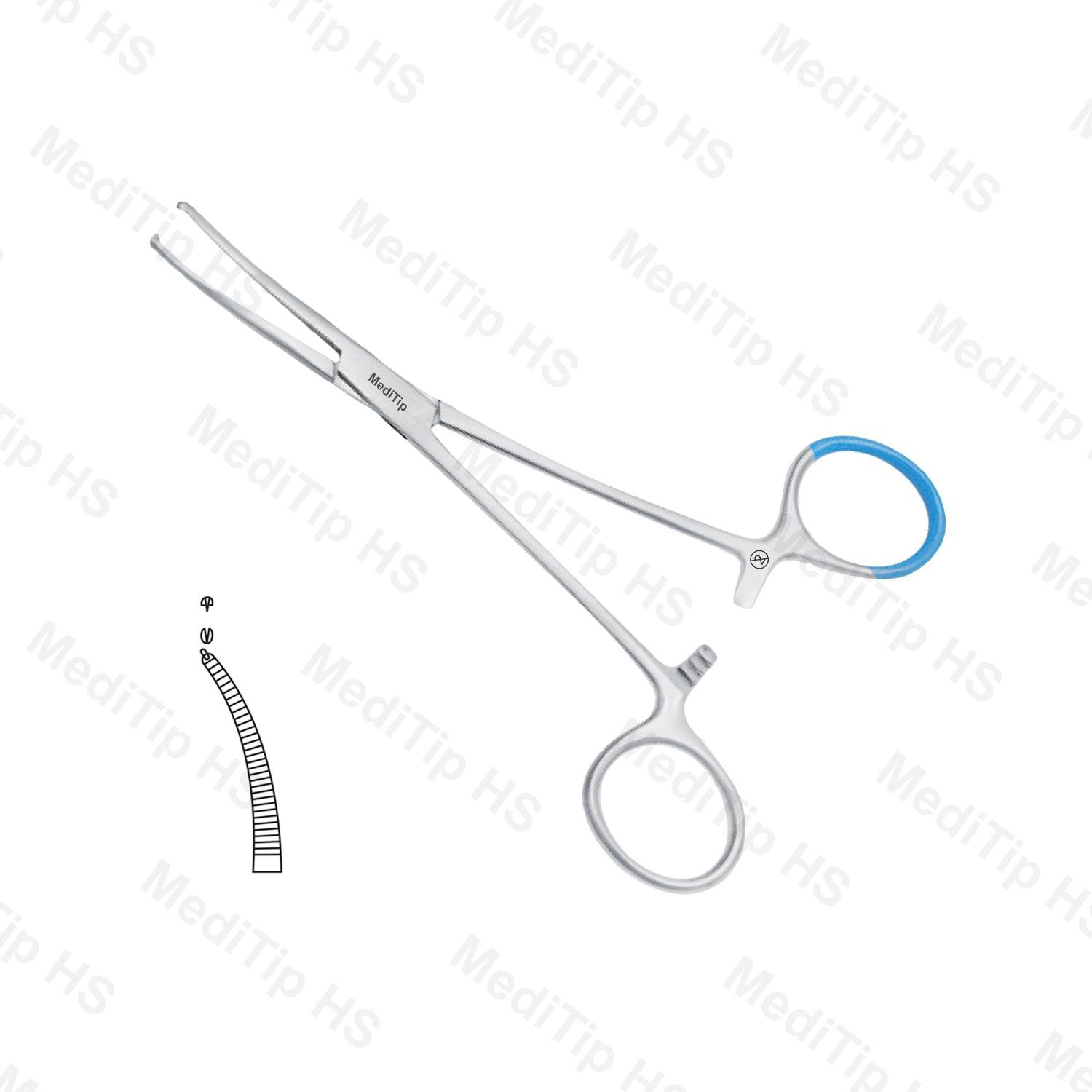 Single Use Crile Forceps Curved 1x2 Teeth