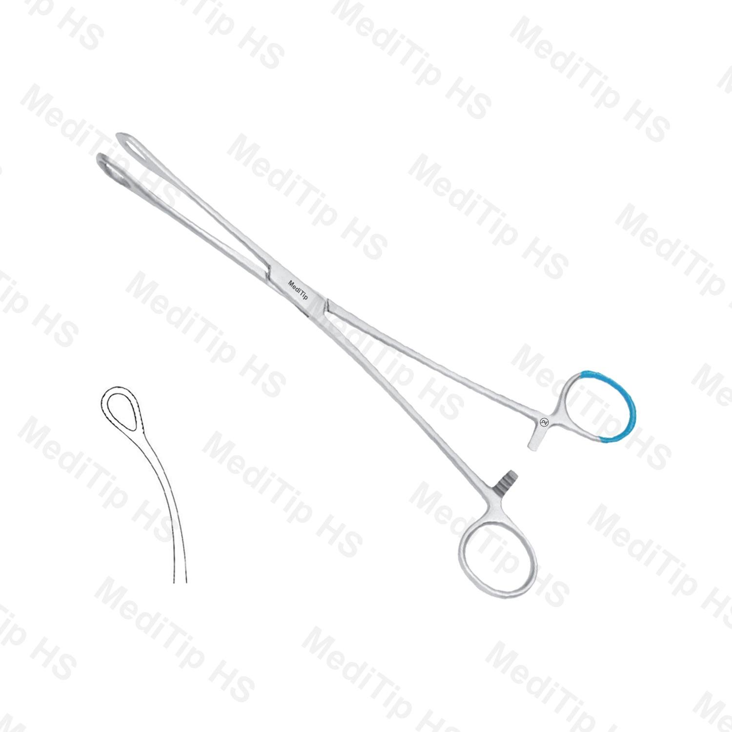 Single Use Forster Dressing Sponge Holding Forceps Curved Smooth Jaws