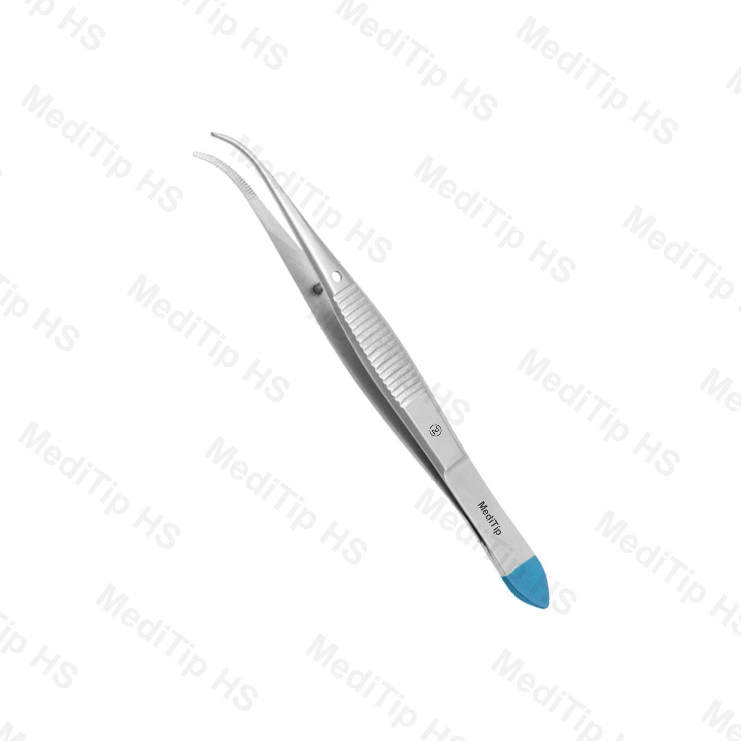 Single Use Iris Dissecting Delicate Forceps Curved