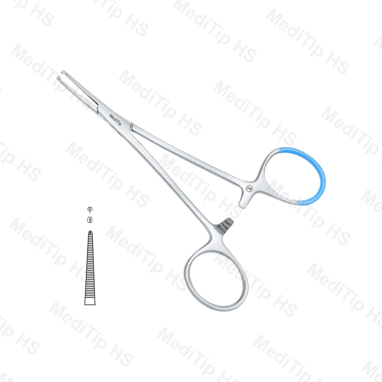 Single Use Micro Mosquito Kocher Forceps 1x2 Teeth Straight