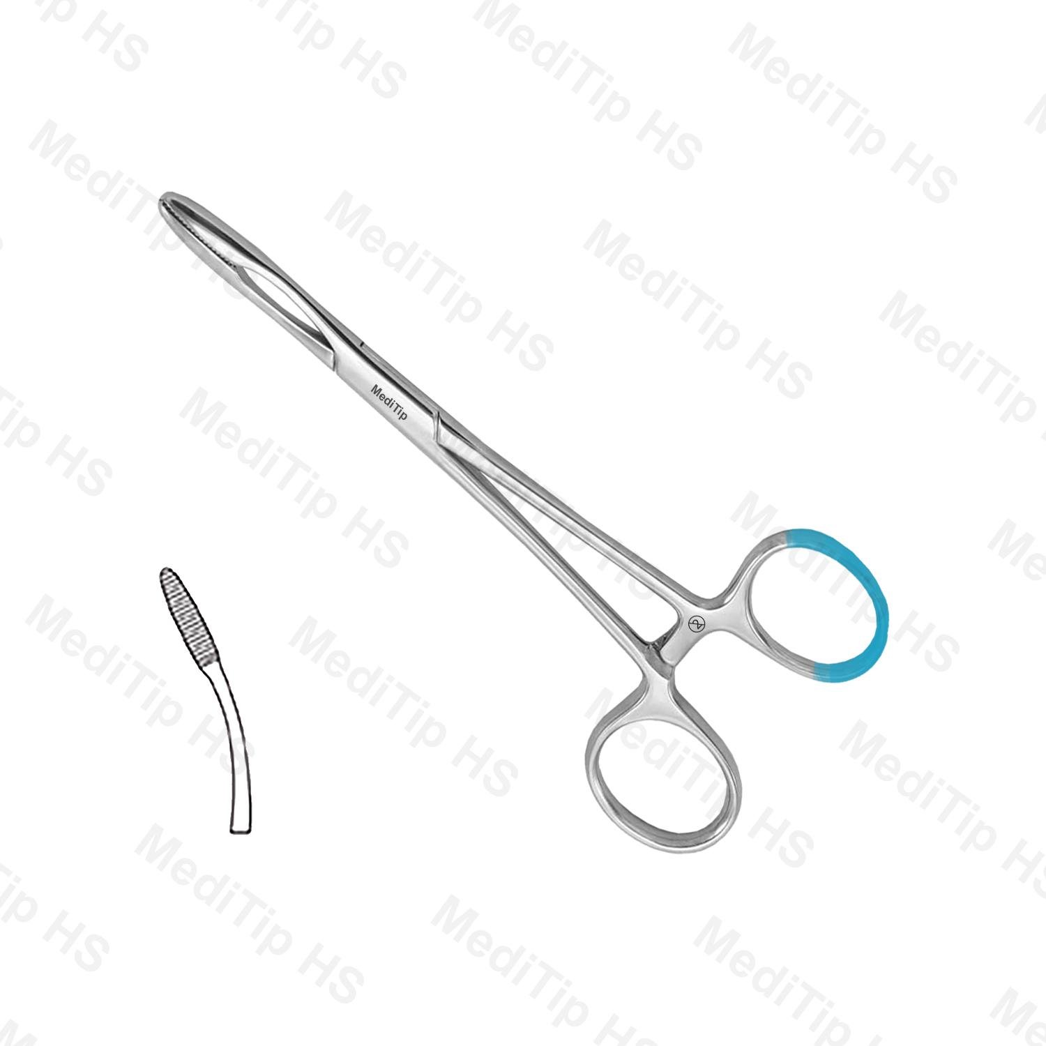 Single Use Pean Dressing Forceps Curved