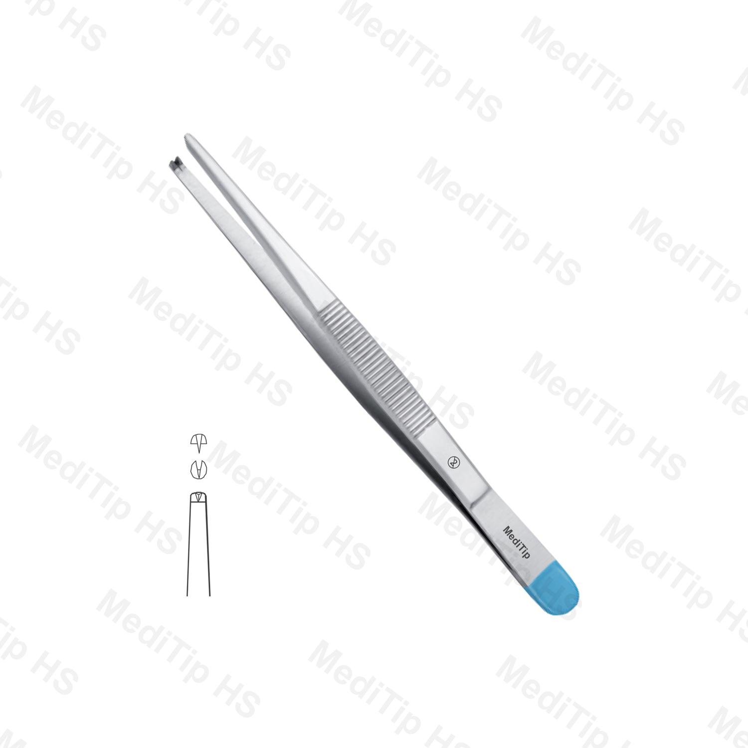 Single Use Tissue Forceps 1x2 Teeth Medium